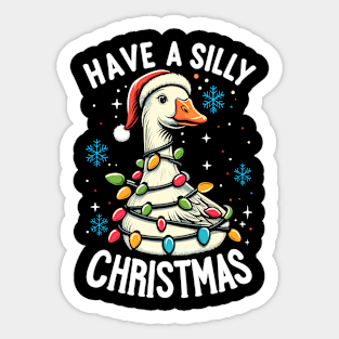 Funny Goose Gift Men Women Kids Silly Goose Ugly Christmas Sticker